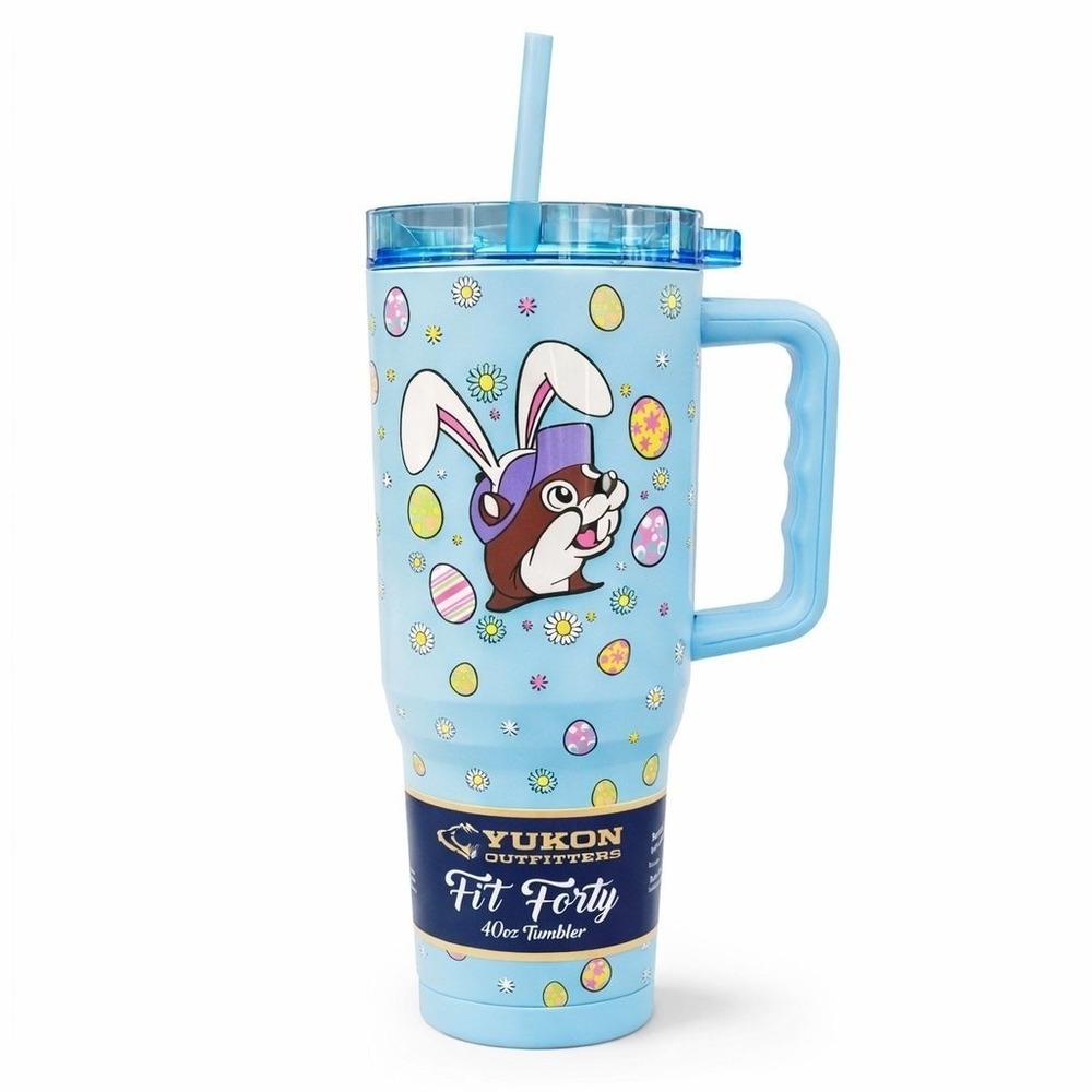 Buc-ee's Easter Bunny 40oz Tumbler Yukon Outfitters Fit Forty Travel Mug w/Straw